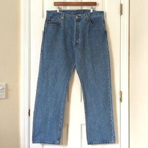 Levi's Y2K Vintage 501 Medium Wash Relaxed Straight Leg Button Fly Jeans 40 x 32